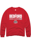 Main image for Josh Bedford  Rally Ohio State Buckeyes Mens Red NIL Stacked Box Long Sleeve Crew Sweatshirt