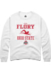 Main image for Kylie Flory  Rally Ohio State Buckeyes Mens White NIL Sport Icon Long Sleeve Crew Sweatshirt