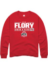 Main image for Kylie Flory  Rally Ohio State Buckeyes Mens Red NIL Stacked Box Long Sleeve Crew Sweatshirt