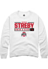 Main image for Nathan Streby  Rally Ohio State Buckeyes Mens White NIL Stacked Box Long Sleeve Crew Sweatshirt