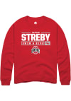 Main image for Nathan Streby  Rally Ohio State Buckeyes Mens Red NIL Stacked Box Long Sleeve Crew Sweatshirt