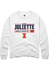 Main image for Shawn Juliette Rally Mens White Illinois Fighting Illini NIL Stacked Box Crew Sweatshirt
