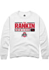 Main image for Mia Rankin  Rally Ohio State Buckeyes Mens White NIL Stacked Box Long Sleeve Crew Sweatshirt