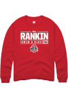 Main image for Mia Rankin  Rally Ohio State Buckeyes Mens Red NIL Stacked Box Long Sleeve Crew Sweatshirt