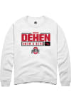 Main image for Reese Dehen  Rally Ohio State Buckeyes Mens White NIL Stacked Box Long Sleeve Crew Sweatshirt