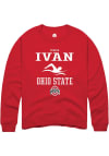 Main image for Teresa Ivan  Rally Ohio State Buckeyes Mens Red NIL Sport Icon Long Sleeve Crew Sweatshirt