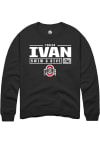 Main image for Teresa Ivan  Rally Ohio State Buckeyes Mens Black NIL Stacked Box Long Sleeve Crew Sweatshirt