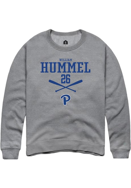 William Hummel Rally Mens Graphite Pitt Panthers NIL Sport Icon Crew Sweatshirt