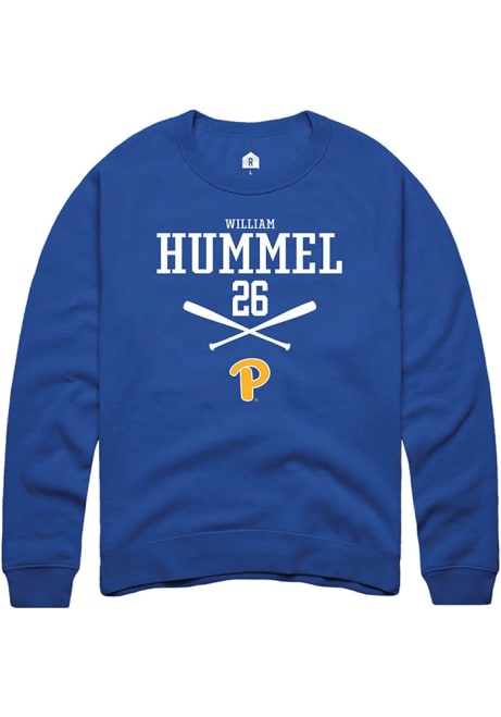 William Hummel Rally Mens Blue Pitt Panthers NIL Sport Icon Crew Sweatshirt