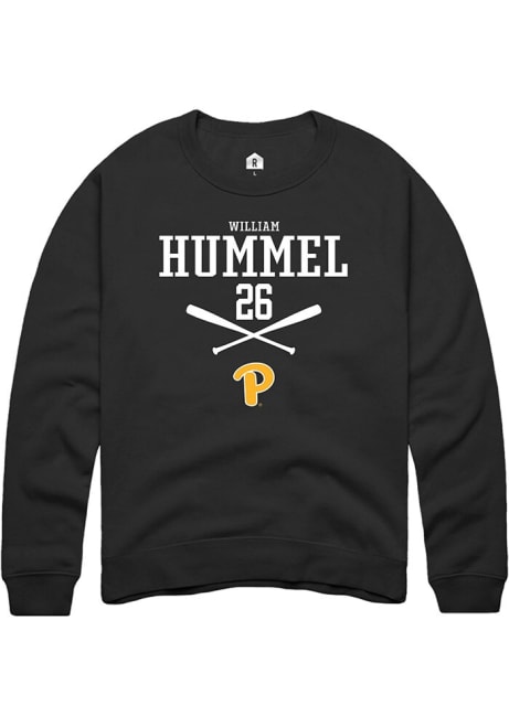 William Hummel Rally Mens Black Pitt Panthers NIL Sport Icon Crew Sweatshirt