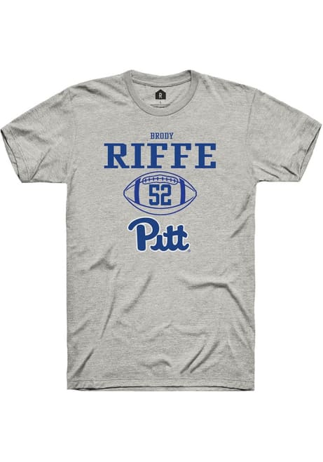 Brody Riffe Ash Pitt Panthers NIL Sport Icon Short Sleeve T Shirt