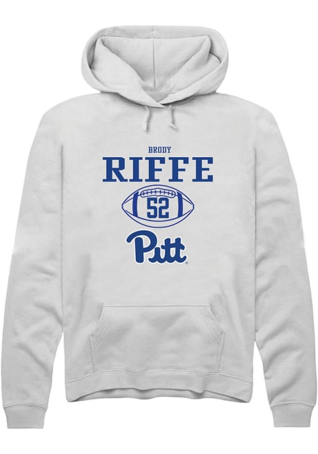 Brody Riffe Rally Mens White Pitt Panthers NIL Sport Icon Hooded Sweatshirt