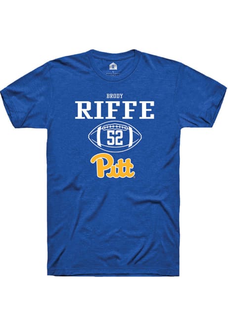 Brody Riffe Blue Pitt Panthers NIL Sport Icon Short Sleeve T Shirt