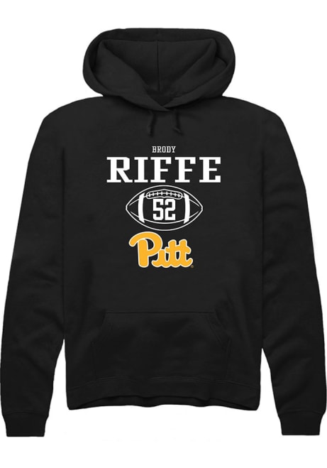 Brody Riffe Rally Mens Black Pitt Panthers NIL Sport Icon Hooded Sweatshirt