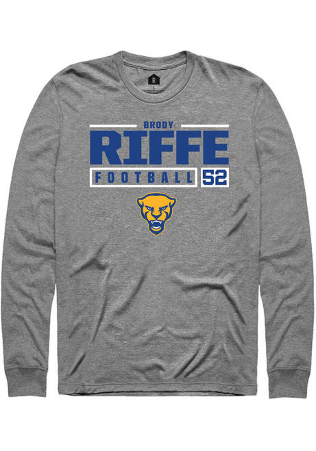 Brody Riffe Rally Mens Graphite Pitt Panthers NIL Stacked Box Tee