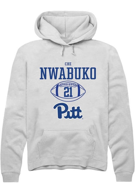 Che Nwabuko Rally Mens White Pitt Panthers NIL Sport Icon Hooded Sweatshirt