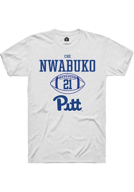 Che Nwabuko White Pitt Panthers NIL Sport Icon Short Sleeve T Shirt