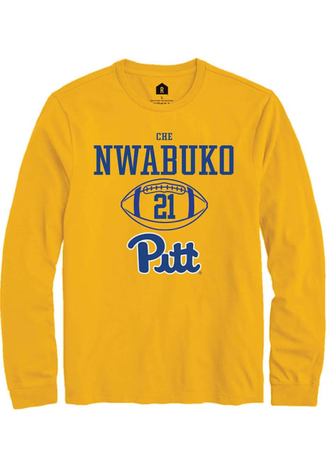 Che Nwabuko Rally Mens Gold Pitt Panthers NIL Sport Icon Tee