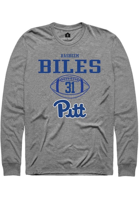 Rasheem Biles Rally Mens Graphite Pitt Panthers NIL Sport Icon Tee