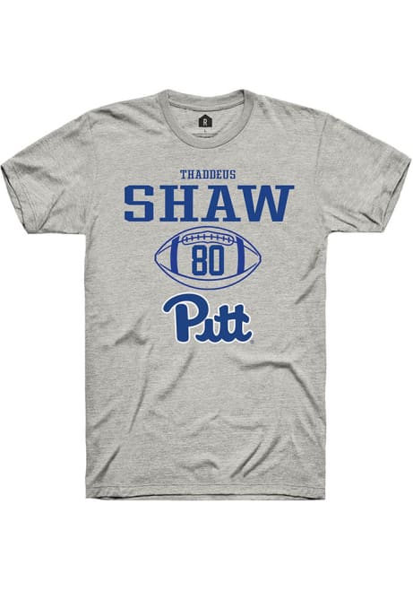 Thaddeus Shaw Ash Pitt Panthers NIL Sport Icon Short Sleeve T Shirt