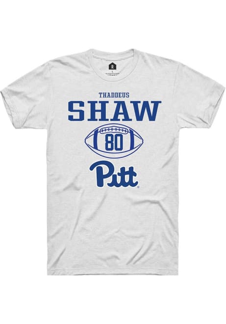 Thaddeus Shaw White Pitt Panthers NIL Sport Icon Short Sleeve T Shirt