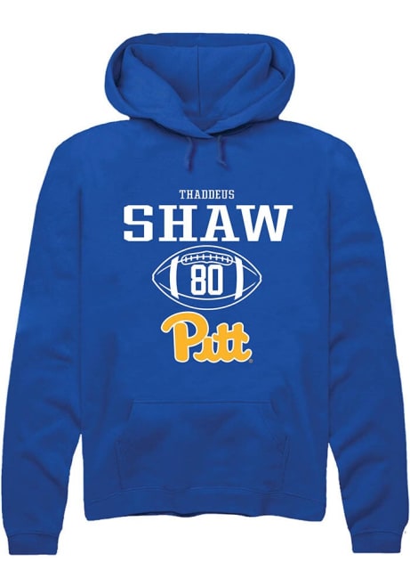 Thaddeus Shaw Rally Mens Blue Pitt Panthers NIL Sport Icon Hooded Sweatshirt