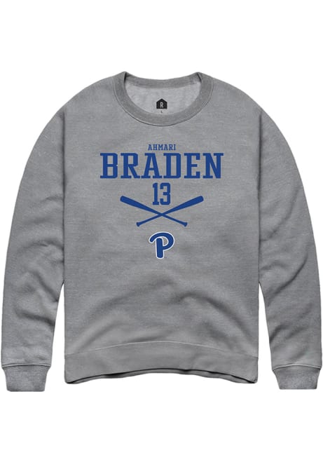 Ahmari Braden Rally Mens Graphite Pitt Panthers NIL Sport Icon Crew Sweatshirt