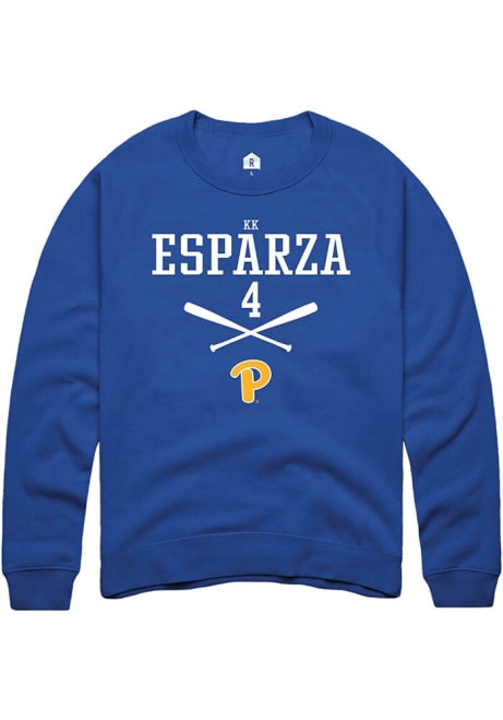 Kk Esparza Rally Mens Blue Pitt Panthers NIL Sport Icon Crew Sweatshirt