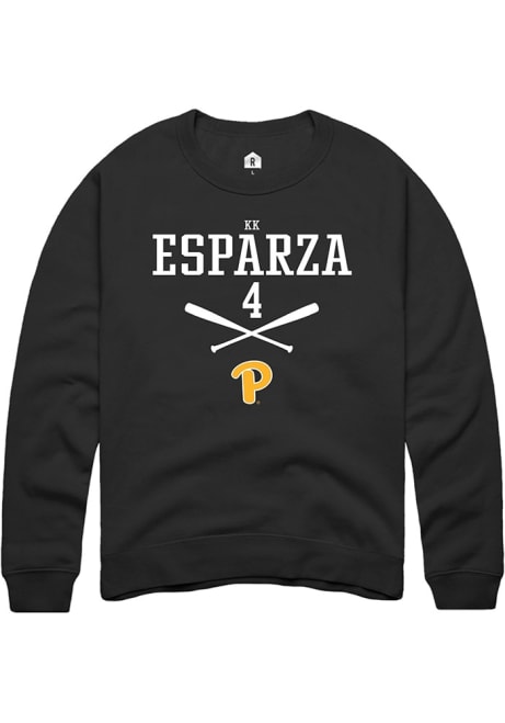 Kk Esparza Rally Mens Black Pitt Panthers NIL Sport Icon Crew Sweatshirt