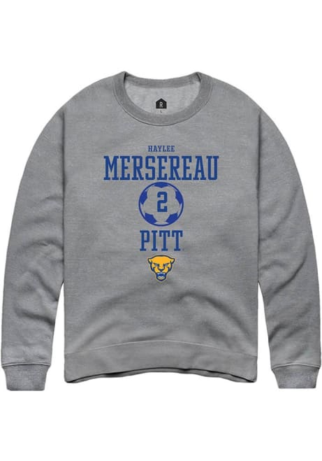 Haylee Mersereau Rally Mens Graphite Pitt Panthers NIL Sport Icon Crew Sweatshirt