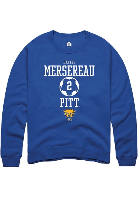 Haylee Mersereau Rally Mens Blue Pitt Panthers NIL Sport Icon Crew Sweatshirt