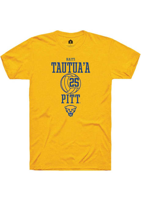 Haiti Tautua’a Gold Pitt Panthers NIL Sport Icon Short Sleeve T Shirt