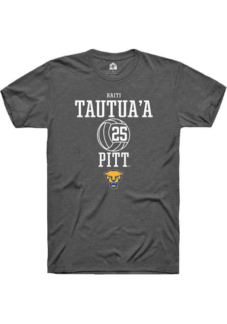 Haiti Tautua’a Dark Grey Pitt Panthers NIL Sport Icon Short Sleeve T Shirt