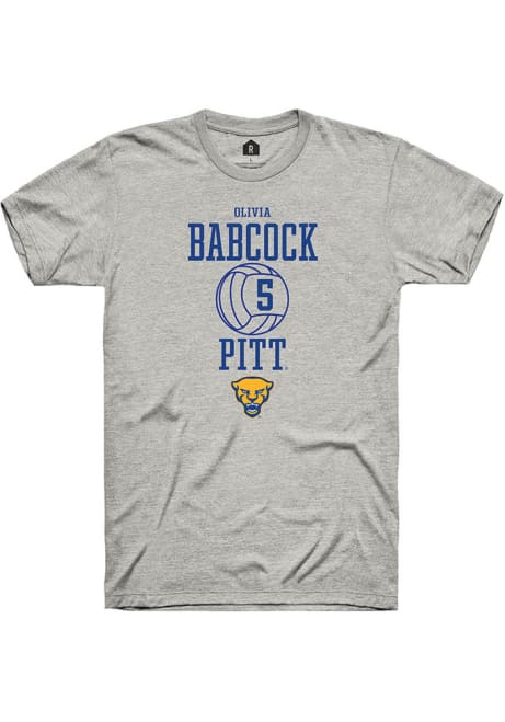 Olivia Babcock Ash Pitt Panthers NIL Sport Icon Short Sleeve T Shirt