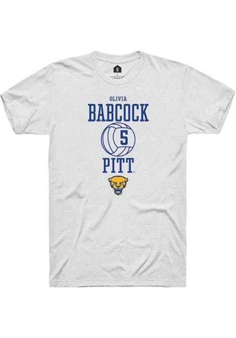 Olivia Babcock White Pitt Panthers NIL Sport Icon Short Sleeve T Shirt