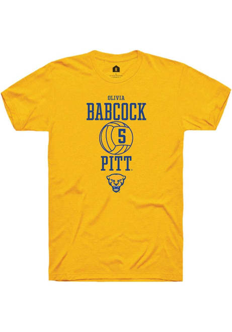 Olivia Babcock Gold Pitt Panthers NIL Sport Icon Short Sleeve T Shirt