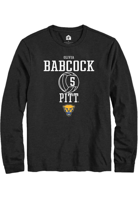 Olivia Babcock Rally Mens Black Pitt Panthers NIL Sport Icon Tee