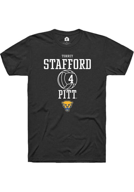 Torrey Stafford Black Pitt Panthers NIL Sport Icon Short Sleeve T Shirt