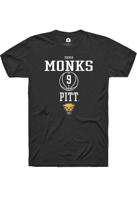 Emma Monks Black Pitt Panthers NIL Sport Icon Short Sleeve T Shirt