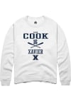 Main image for Aiden Cook  Rally Xavier Musketeers Mens White NIL Sport Icon Long Sleeve Crew Sweatshirt