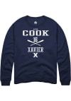 Main image for Aiden Cook  Rally Xavier Musketeers Mens Navy Blue NIL Sport Icon Long Sleeve Crew Sweatshirt