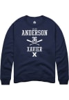 Main image for Caleb Anderson  Rally Xavier Musketeers Mens Navy Blue NIL Sport Icon Long Sleeve Crew Sweatshir..