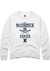 Main image for Matt McCormick  Rally Xavier Musketeers Mens White NIL Sport Icon Long Sleeve Crew Sweatshirt