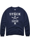 Main image for Tyler Stack  Rally Xavier Musketeers Mens Navy Blue NIL Sport Icon Long Sleeve Crew Sweatshirt