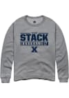 Main image for Tyler Stack  Rally Xavier Musketeers Mens Graphite NIL Stacked Box Long Sleeve Crew Sweatshirt