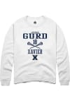 Main image for Catherine Gurd  Rally Xavier Musketeers Mens White NIL Sport Icon Long Sleeve Crew Sweatshirt