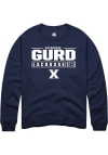 Main image for Catherine Gurd  Rally Xavier Musketeers Mens Navy Blue NIL Stacked Box Long Sleeve Crew Sweatshi..