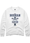 Main image for Gabby Bouman  Rally Xavier Musketeers Mens White NIL Sport Icon Long Sleeve Crew Sweatshirt