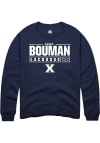 Main image for Gabby Bouman  Rally Xavier Musketeers Mens Navy Blue NIL Stacked Box Long Sleeve Crew Sweatshirt