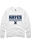 Main image for Lily Hayes  Rally Xavier Musketeers Mens White NIL Stacked Box Long Sleeve Crew Sweatshirt